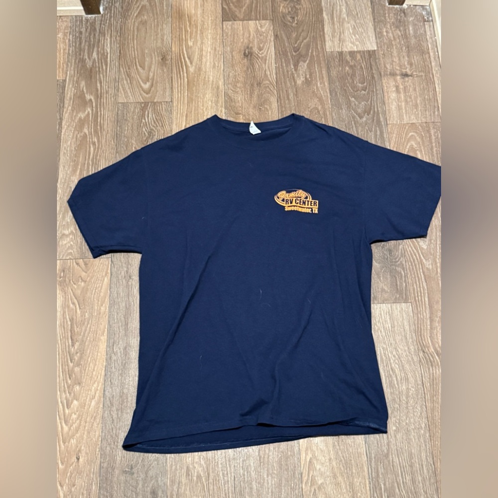 NWOT Jerzees Dri Power Blue Sweetwater RV Unisex Large Shirt